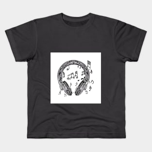 Music Headphones Kids T-Shirt